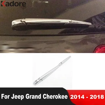 Carro Acessórios Para Jeep Grand Cherokee 2014 2015 2016 2017 2018 Chrome Limpador Do Vidro Traseiro Tampa Guarnição Do Braço Lâmina De Molde Adesivo