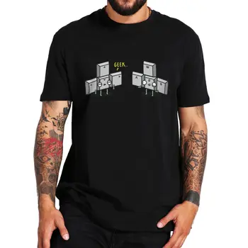 Engraçado Geek Teclado Camiseta Humor, Jogo de Jogos de Amantes Gamer Nerd Presente Tee Tops da UE Tamanho 100% Algodão Unissex Casual T-shirts