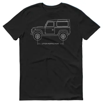 Estilo de verão 100% algodão Terra de Carro do Rover 90 Absoluta Perfeição de Automóvel Modelo T-Shirt Idéia do Presente T-Shirt T-shirt
