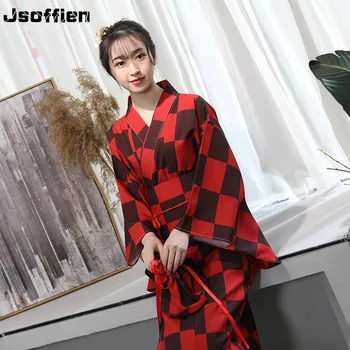 Kimono japonês Tradicional para as Mulheres Samurai Traje Cosplay Yukata Senhora Fase Desempenho Retro Revestimento Antigo Vestuário