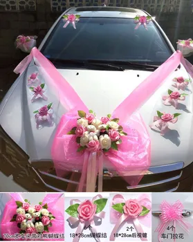 Flor Artificial Carro De Casamento FakeFlowers Acessório De Decoração Weddding Envolvimento Do Carro Decorativa Simulação De Flores Rosa