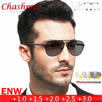 NOVA Retro Fotossensíveis Bifocal Óculos de Leitura Homens de Dioptria Presbiopia Óculos Por Óculos Masculino +1.0+1.5+2.0+2.5+3.0