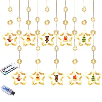 Fada de natal Seqüência de Luzes LED de Natal Boneco de neve Decorativa Luzes de corda USB Powered Luzes de Fadas Com Controle Remoto Para