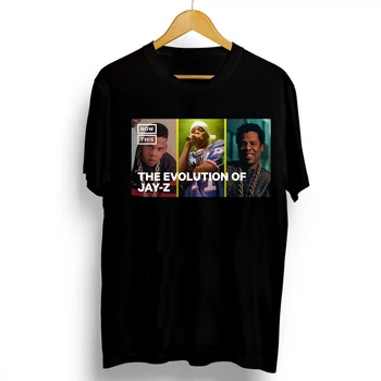 Vintage ANOS 90 Jay-Z Rockafella Registros de Rap Hip Hop Tour T-Shirt Clássica Capa do Álbum de Impressão de Tamanho Grande Rapper Superior de Algodão Tees