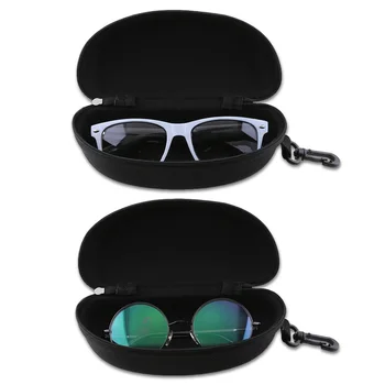 Portátil Caso de Óculos de sol Óculos Protetor Leve Zíper de Óculos Shell com Mosquetão FOU99