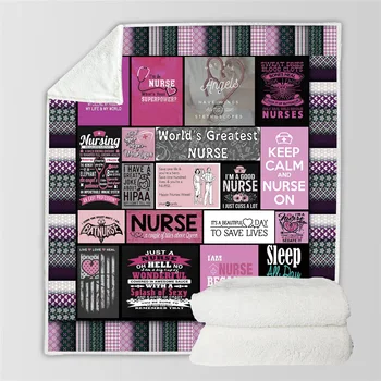 PLstar Cosmos Enfermeira Manta de Sofá cobertor de impressão 3D Sherpa um Cobertor na Cama da Menina das Crianças Flor de Têxteis para o Lar Sonho de estilo-8