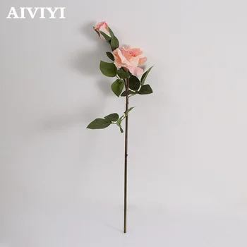 Comércio externo de produto excelente simulação de flores dois só rosa dos Namorados dia do casamento de casa decorationflower arranjo de rosas
