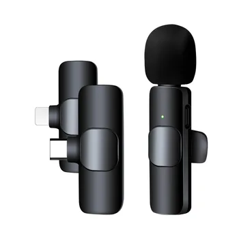 2.4 G sem Fio Lavalier Microfone USB de Carregamento de Telemóvel Microfone Para iPhone Huawei Xiaomi Vídeo Samsung Radi