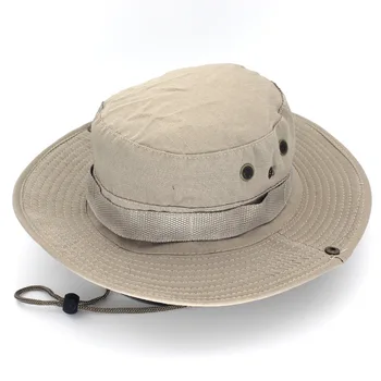 Venda quente Unissex Casual ao ar livre pescador chapéu de Escalada, a pesca de camuflagem coelho chapéu de Selva Pura cor de borda redonda cap Boonie chapéus