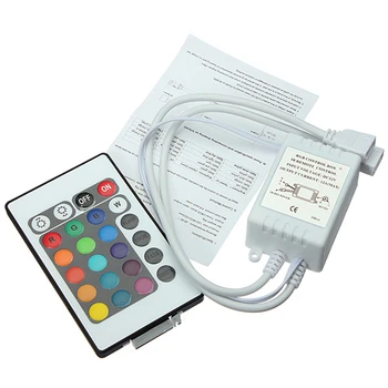 Jiguoor 24 Teclas RGB IR/Mini controle Remoto Controlador do RGB DC12V Controlador de luzes LED Strip RGB Mini Controlador