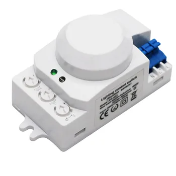 FSMS Quente 5.8 GHz HF Sistema de DIODO emissor de micro-ondas de 360 Graus de Movimento do Sensor Interruptor de Luz, do Corpo de Detector de Movimento,Branco