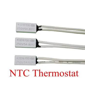 100PCS Termostato KSD9700/TB05 40C-150C 130C 140C 150C 15*7*3.5 Bimetálico Disco Interruptor de Temperatura Protetor Térmico grau