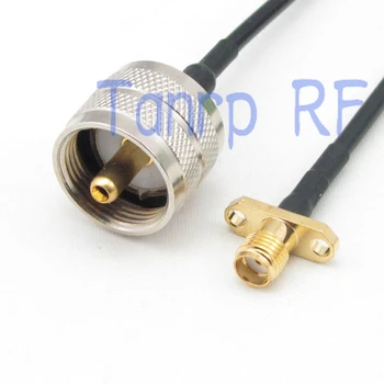 10pcs 8 UHF macho PL259 para SMA fêmea com 2 furos de RF conector de adaptador de 20CM de Antena coaxial cabo de RG174 cabo de extensão