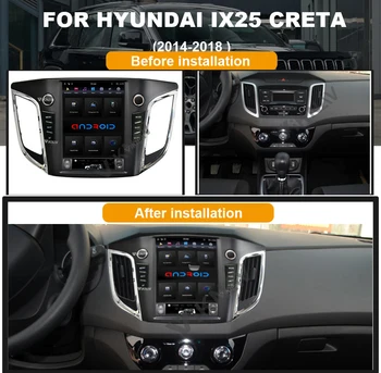 Sistema Android vertical do carro da tela de navegação GPS Para Hyundai IX25 Creta 2014-2018Multimedia Leitor de DVD