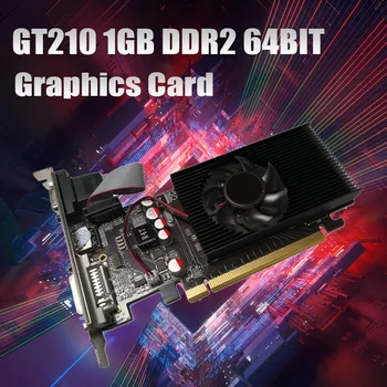 GT210 1GB DDR2 64bits Placa Gráfica PCIE 2.0 GPU Compatíveis com HDMI, DVI, VGA Placa de Vídeo da área de Trabalho