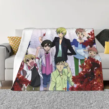 Ouran Koukou Host Club Anime Japonês Cobertor de Flanela Toda a Temporada de Ouran High School Host Club Fina Jogar um Cobertor para Home Office