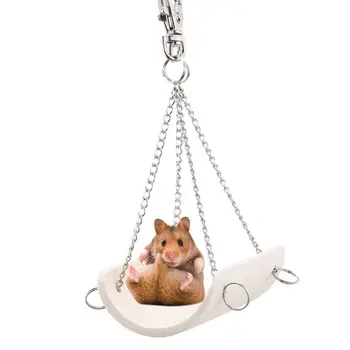 2019Hot Venda Hamster de Estimação Brinquedos Balanço Para Hamster Bambu Balanço de Bambu Swing Pequeno Hamster Balanço da Saúde Ambiental