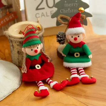 Criativa Decoração De Natal Bonito Elf Boneca Cair Enfeites De Árvore De Natal Decoração Pingente De Festa, Decoração Do Festival De Presente