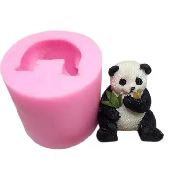 3D Panda Fornecimento de Artigos de Molde Fondant de Decoração do Bolo de Ferramentas de Bolo de Chocolate do Molde Goma Colar Vela Moldes