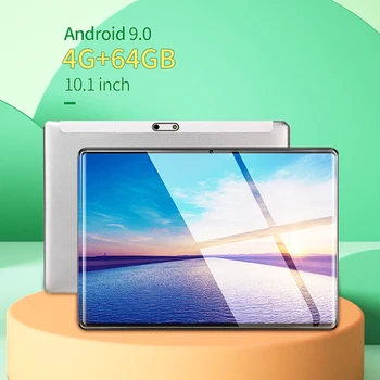 2023 Quente da Venda de 10,1 Polegadas 4GB + 64GB Android 9.0 Tablet PC Móvel 4G GPS Bluetooth do PC da Tabuleta de WIFI Suporte Suporte de ZOOM Netflix