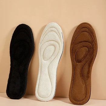 1pair Palmilhas Para Sapatos, Manter-se Aquecido Aquecido Palmilha Cashmere Térmica Palmilhas Thicke Confortável e Fácil de Alta Qualidade Esponja de Lã de Veludo