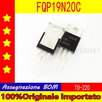  10pcs/lot FQP19N20C FQP19N20 A-220 transistor de efeito de campo 19A 200V 19N20