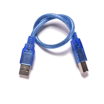 Atacado 1pcs Azul 30CM 5Ft USB 2.0 de Impressão USB Cabo de Um Macho de A de B Macho Cabo de alimentação da Impressora Cabos