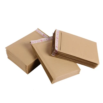 50Pcs/Monte Novo da Bolha do Envelope Kraft Marrom de Papel Bolha, Sacos à prova de Choque de Transporte Embalagem de oferta de Saco de Endereçamento de Envelopes 9 Tamanhos