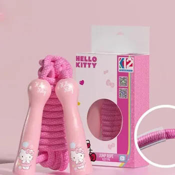 Hello Kitty Sanrio Pelúcia Minha Melodia Kawaii Cartoon Boneca Bonito de Bambu, Corda de Pular Corda Especial Anime de Pelúcia Brinquedo para Menina de Presente de Aniversário