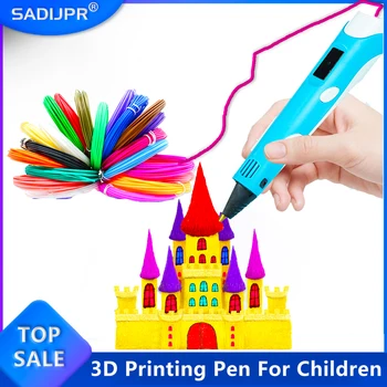 Original Caneta 3D Para Crianças de Desenho 3D de Impressão Lápis com Tela de LCD Com PLA Filamento de Brinquedos para o Natal das Crianças de Presente de Aniversário
