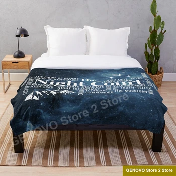 O Tribunal Noite Tipografia Jogar Cobertor cobertor, uma decoração acolhedora, cama de casal e sofá, aplicável para homens e mulheres