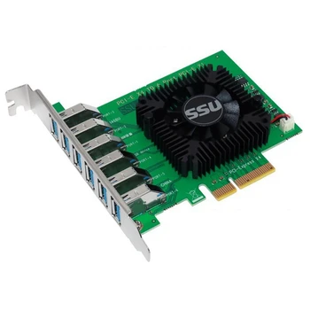 SSU PCI Express X4 20Gb de 1 A 6 Placa Riser PCI-E da Placa de Slot PCIE 4X USB 3.0 16X Riser Extender Para o Mineiro de Mineração