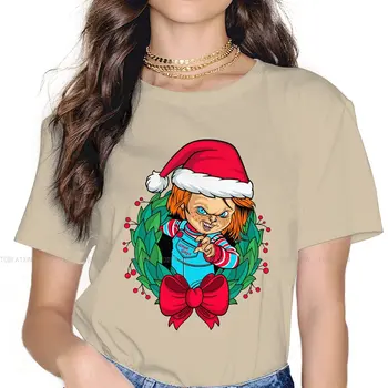 Férias Camiseta Exclusiva para a Menina Chucky à Moda Antiga Boneca 5XL Novo Design Idéia do Presente T-Shirt Coisas