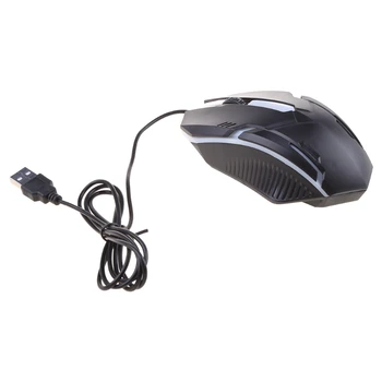 Ergonômico com Fio Gaming Mouse LED do Botão de 2000 DPI USB Mouse de Computador Com luz de fundo Para Laptop PC Gamer Ratos S1 Silêncio