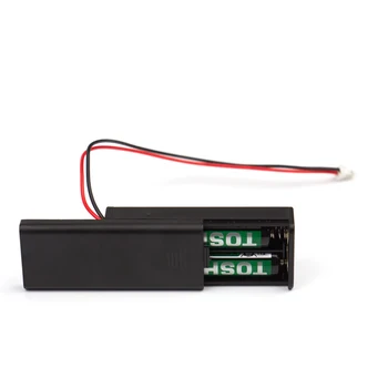 Caixa de bateria 2 Seção AAA para Microbit Caso da Bateria com o Interruptor da Tampa com o Terminal