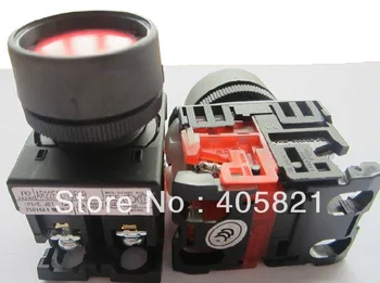 AR22F5L-11 Mantida Flush de botão de pressão Com lâmpada Piloto 1N/S+1N/C 22MM Auto-fecho