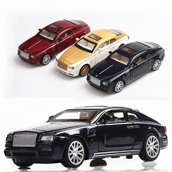 A Rolls-Royce Phantom Escala 1/32 Fundido de Liga de Puxar de Volta o Carro Colecionável Brinquedo Presentes para Crianças