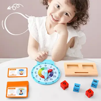 Quebra-cabeça Relógios Pré-escolar de Aprendizagem, Brinquedo de Ensino Quebra-cabeça de correspondência para os Meninos Presentes de natal