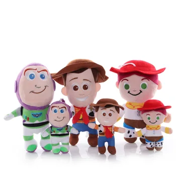 15-25cm Toy Story 4 Buzz Lightyear Cowboy Sheriff Woody Namorada Triss Cartoon Anime peluches Chaveiro Pingente Dom Crianças