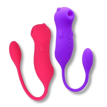 Chupando Vibator Brinquedos Sexuais Para As Mulheres Ponto G Clítoris Estimulador De Clítoris Mamilo Otário Vibração Ovo Masturbador Feminino 2 Em 1