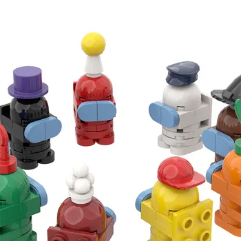 MOC Mini Crewmate Personagens de desenhos animados Blocos de Construção do Kit de Lobisomem Matar o Jogo Impostor Figuras Tijolos DIY Idéia Menina Gift Set de Brinquedo