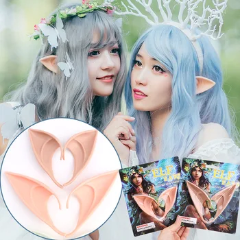 1 Par De Halloween Elfos Elfo De Orelhas Apontaram Anime Fairy Cospaly Acessórios Anjo Elfos Ouvidos Adereços, Trajes De Festa De Natal Máscara