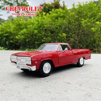 Maisto 1:25 1965 Chevrolet EL CAMINO vermelho simulação liga de modelo de carro artesanato decoração coleção de ferramentas de brinquedo de presente