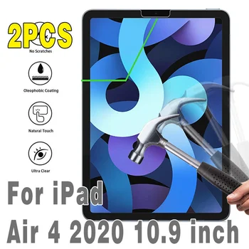 2Pcs de Vidro Temperado para iPad Ar 4 Ar/5 2020 10.9 Protetor de Cobertura Total da Tela de Cinema para Apple iPad Air5 A2589 A2591 A2588
