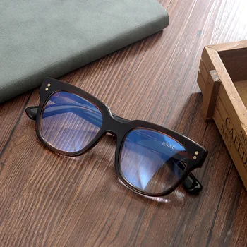 O Design da marca Retro Praça de Acetato de Óculos de Armação de Óptica Prescrição de Óculos Homens Mulheres Espetáculo Óculos de Oculos de Grau