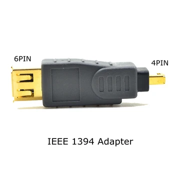 Adaptador IEEE 1394 IEEE1394 4Pin macho para 6Pin fêmea Adaptador de Conector Firewire IEEE-1394a Macho e fêmea de 4 Pinos para 6 Pinos