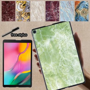 Tablet de Volta Shell Case para Samsung Galaxy Tab A7 Lite 8.7/Guia A7 10.4/8,0/10,5/A 10.1/9,7/Guia Um A6 10.1 Mármore de Impressão Capa