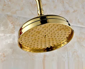 Luxo Ouro Polido Cor de Bronze Acessórios de casa de Banho de 8 polegadas Round Top Spray de Precipitação Cabeça de Chuveiro da Chuva 2sh050