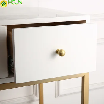 Cobre moderno, simples secretária do punho da gaveta de bronze sólido bola porta do armário de identificador único furo alça de metal