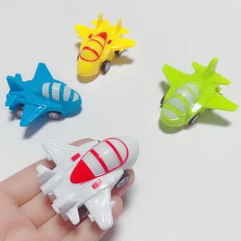 Clássico Menino Menina avião Crianças Brinquedo Mini Pequeno Puxar de Volta brinquedos de plástico coloridos do carro de brinquedo Brinquedos Educativos Para Crianças de Presente